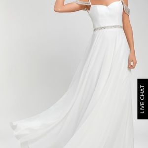 NWT- white formal maxi/wedding dress